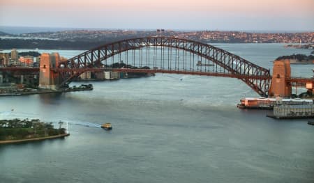 Aerial Image of SYDNEY HARBOUR BRIDGE AT DUSK