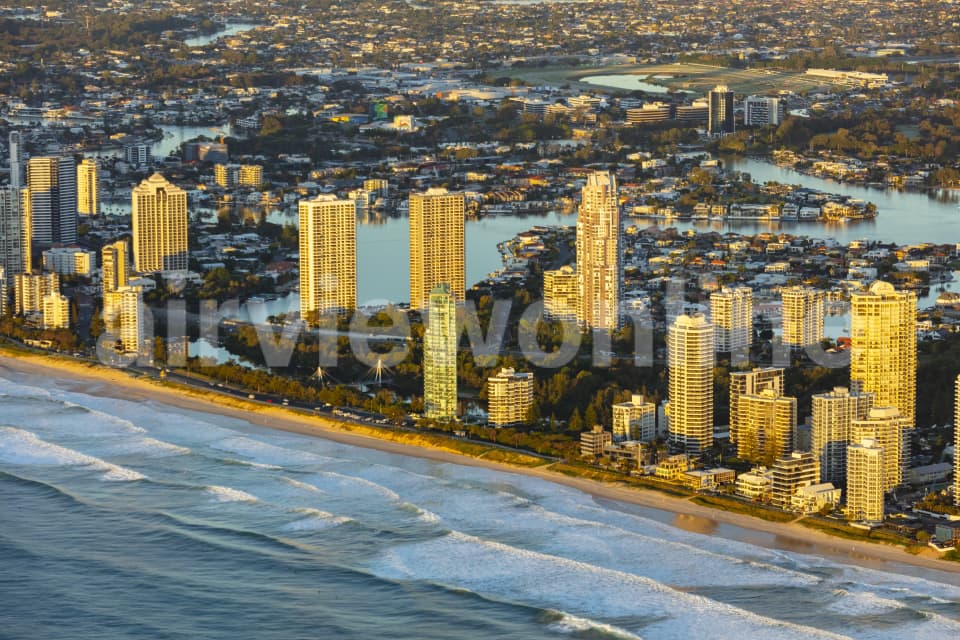 Aerial Image of Main Beach Sunrise
