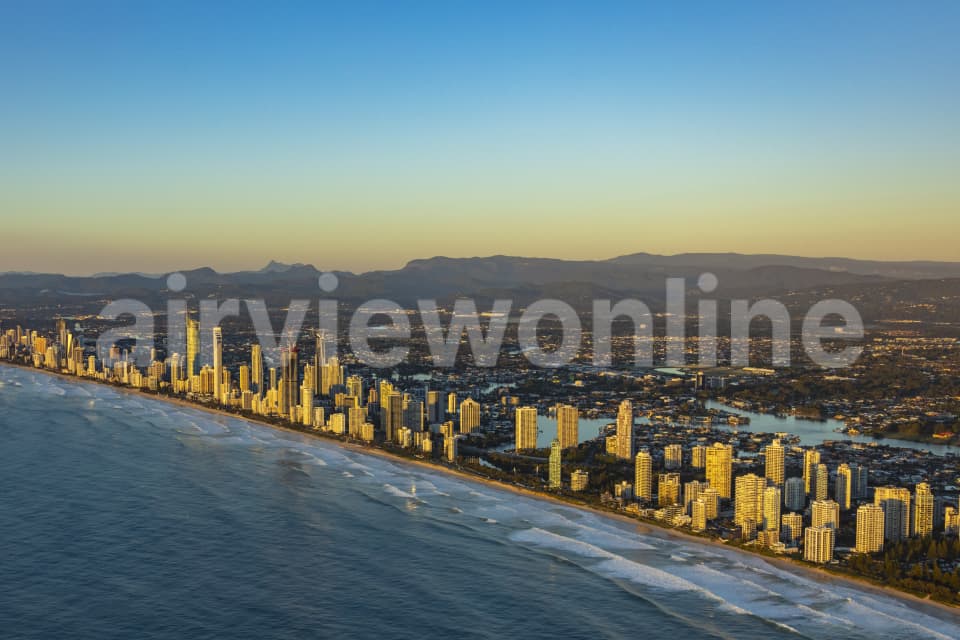 Aerial Image of Main Beach Sunrise