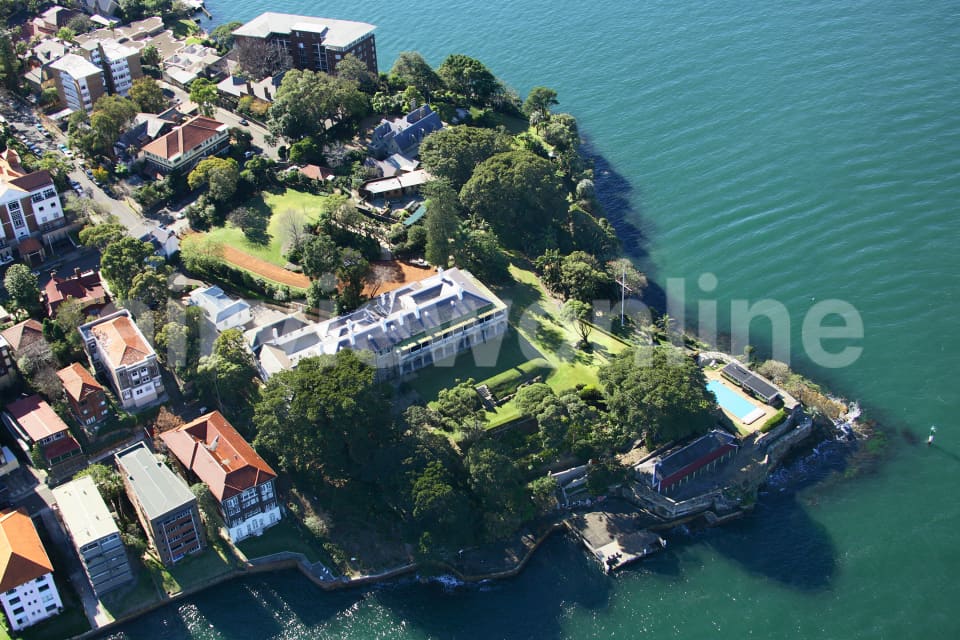 Aerial Image of Kirribilli House and Admiralty House