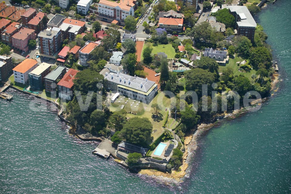 Aerial Image of Admiralty House and Kirribilli house