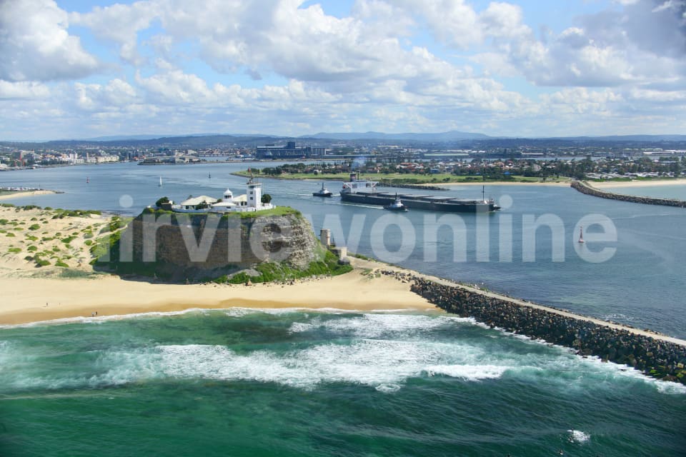 Aerial Image of Nobby\'s Head Lighthouse, Newcastle