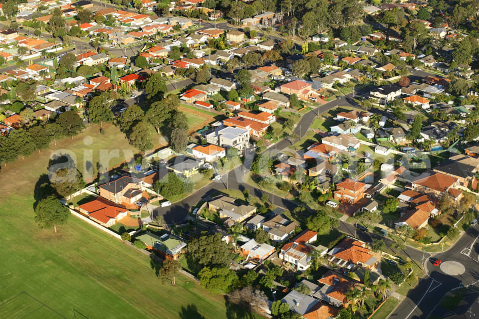 Aerial Image of Suburban Closeup