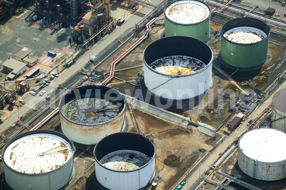 Aerial Image of Oil Drums