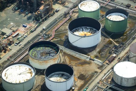 Aerial Image of OIL DRUMS