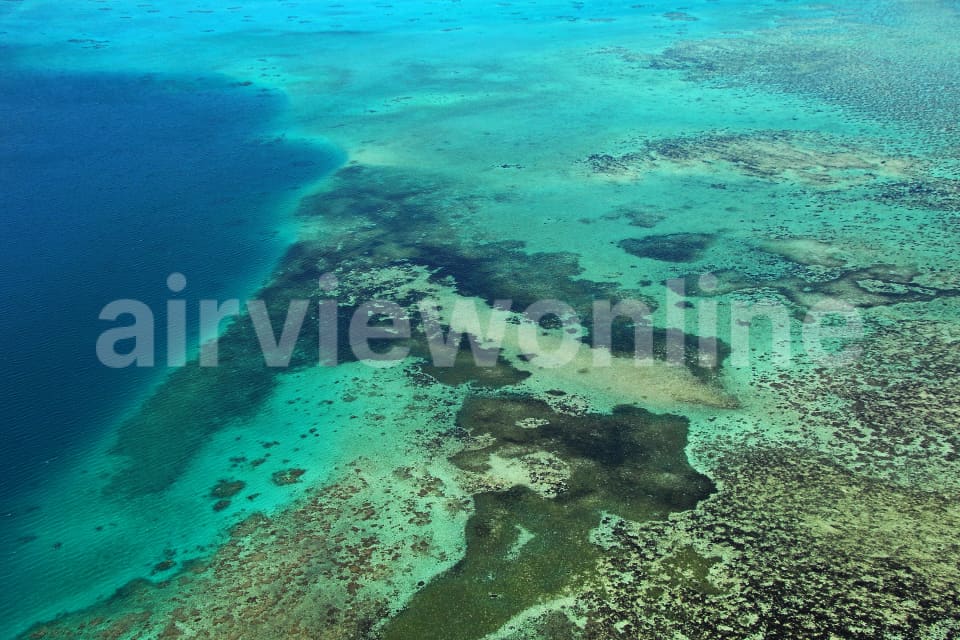 Aerial Image of Fiji Coral Reef