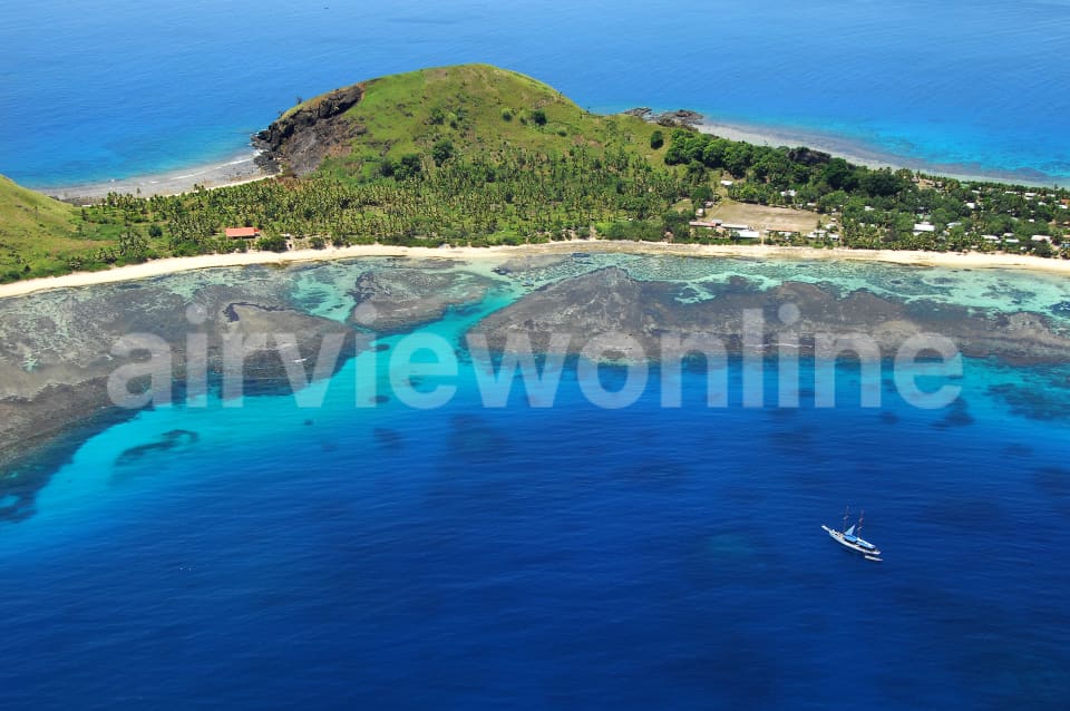 Aerial Image of Yanuya Island, Fiji
