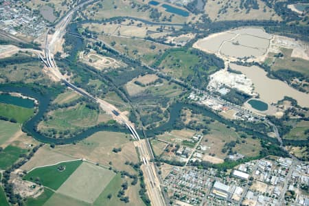 Aerial Image of SOUTH ALBURY TO WODONGA.