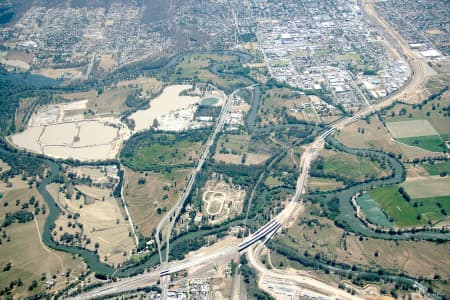 Aerial Image of LOOKING FROM ALBURY TO WODONGA.