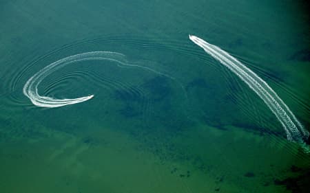 Aerial Image of SPEED BOATS AT PLAY.