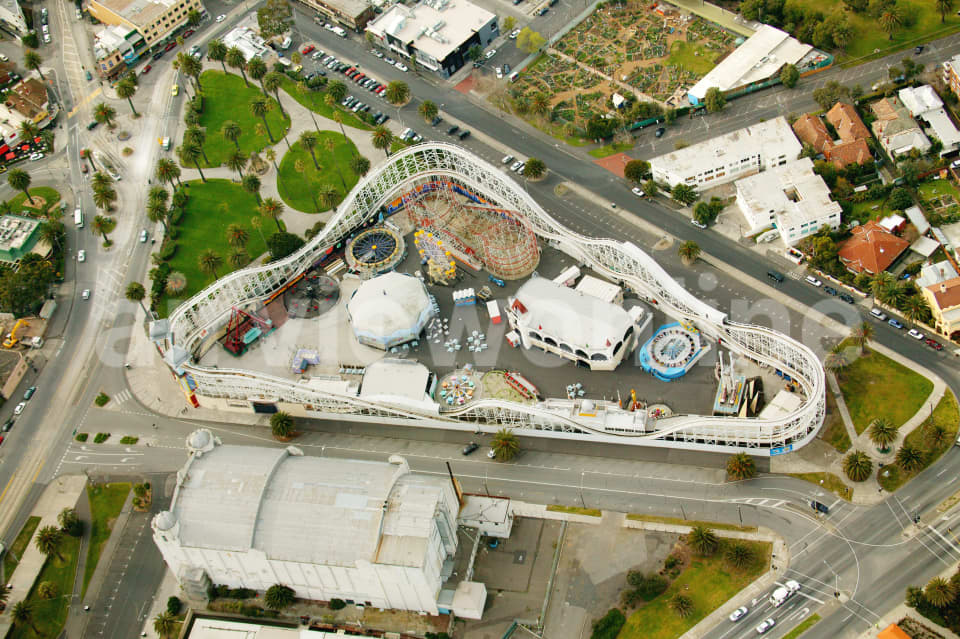 Aerial Image of Luna Park in St Kilda