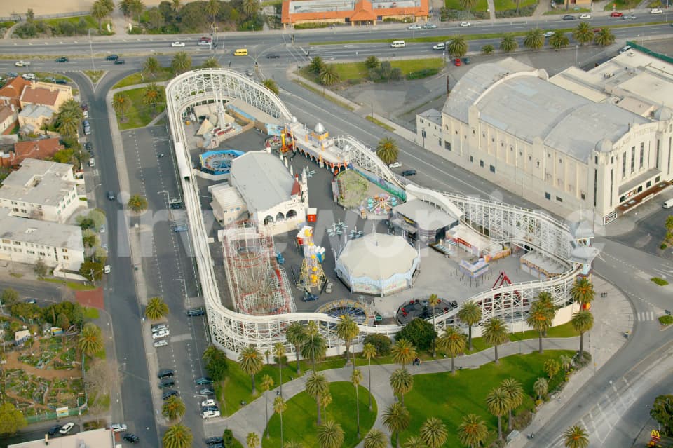 Aerial Image of Luna Park in St Kilda