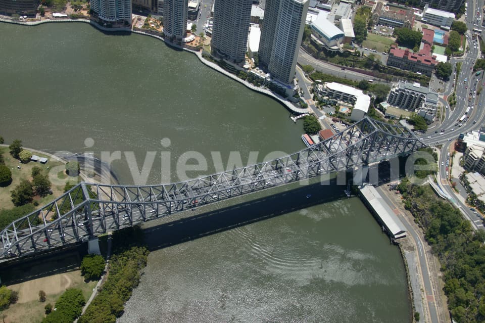 Aerial Image of Closeup of Story Bridge, Brisbane