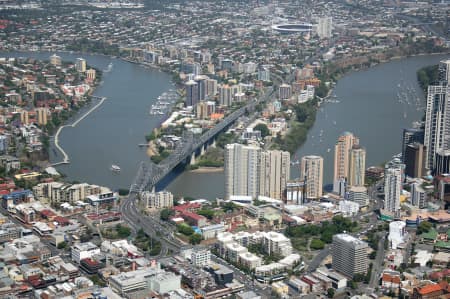 Aerial Image of FORTITUDE VALLEY TO WOOLLOONGABBA.