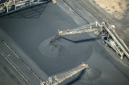 Aerial Image of COAL CONVEYORS STORING COAL