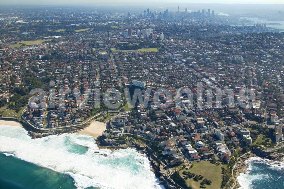 Aerial Image of Tamarama to Sydney CBD