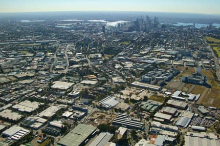 Aerial Image of ROSEBERY TO SYDNEY CBD.
