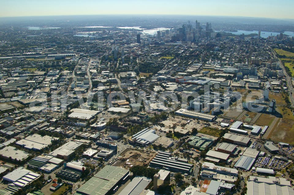 Aerial Image of Rosebery to Sydney CBD