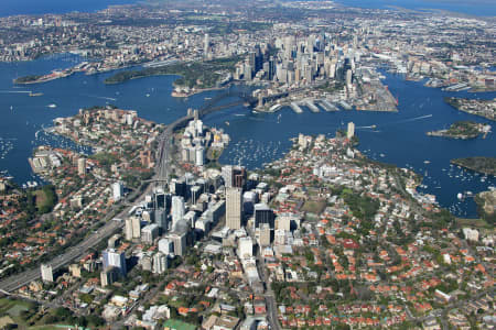 Aerial Image of NORTH SYDNEY TO SYDNEY CBD.