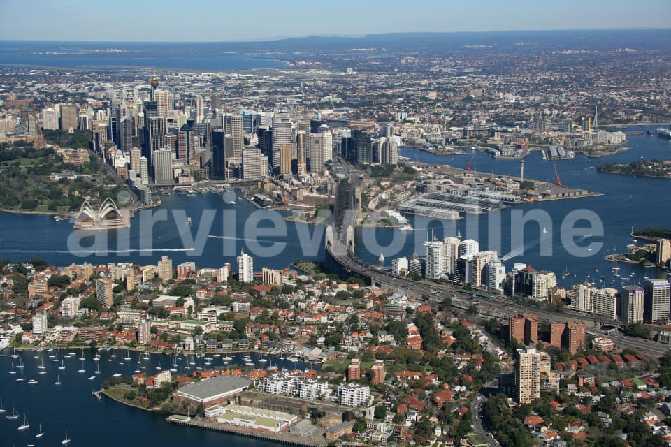 Aerial Image of North Sydney to Sydney CBD