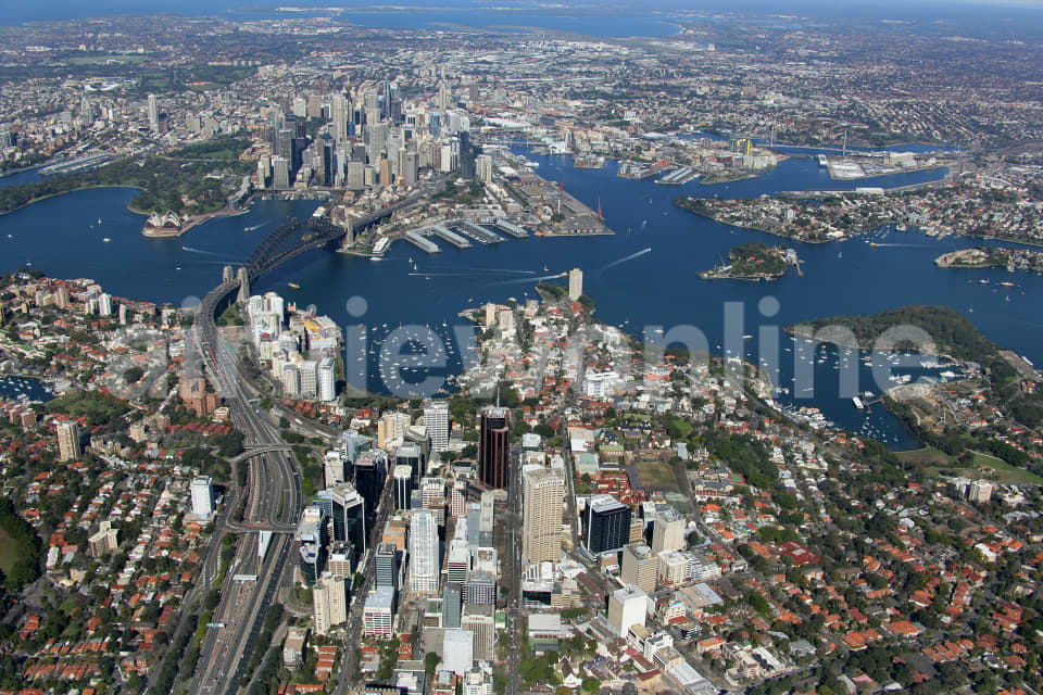 Aerial Image of North Sydney Looking South West