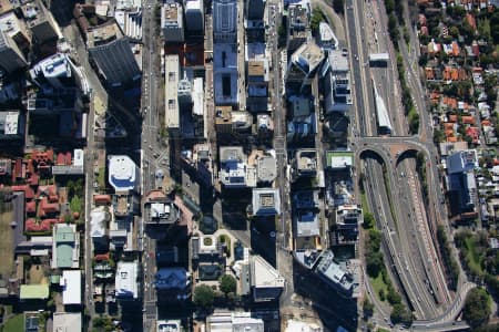 Aerial Image of VERTICAL SHOT OF NORTH SYDNEY CBD.