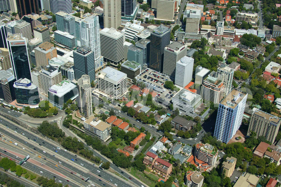 Aerial Image of North Sydney close up
