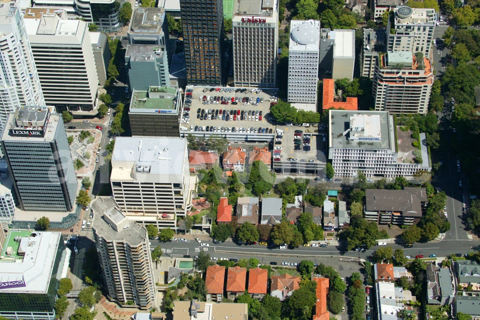 Aerial Image of North Sydney close up