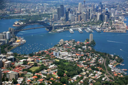 Aerial Image of NORTH SYDNEY AND LAVENDER BAY