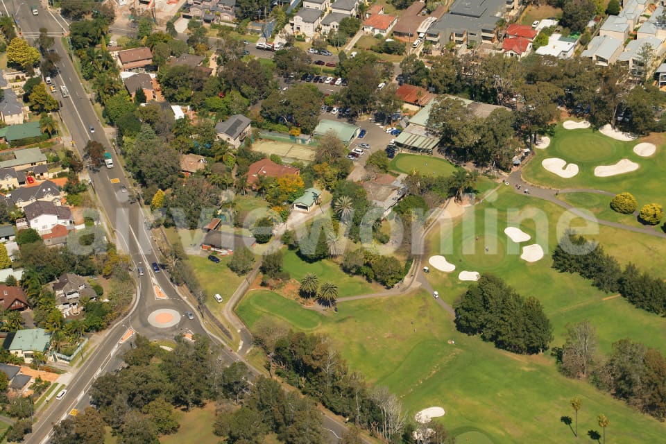 Aerial Image of Baywater Golf Course, close-up