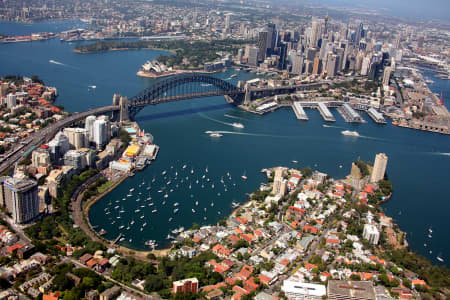 Aerial Image of LAVENDER BAY, SYDNEY HARBOUR