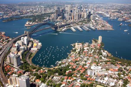 Aerial Image of LAVENDER BAY, SYDNEY HARBOUR