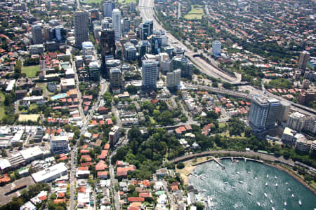Aerial Image of LAVENDER BAY AND NORTH SYDNEY