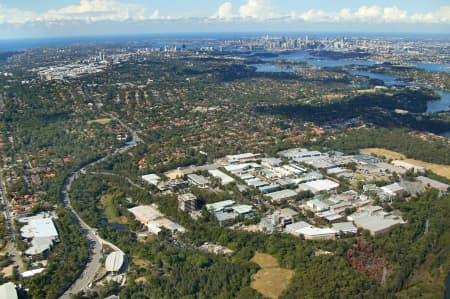 Aerial Image of LANE COVE WEST TO THE CITY