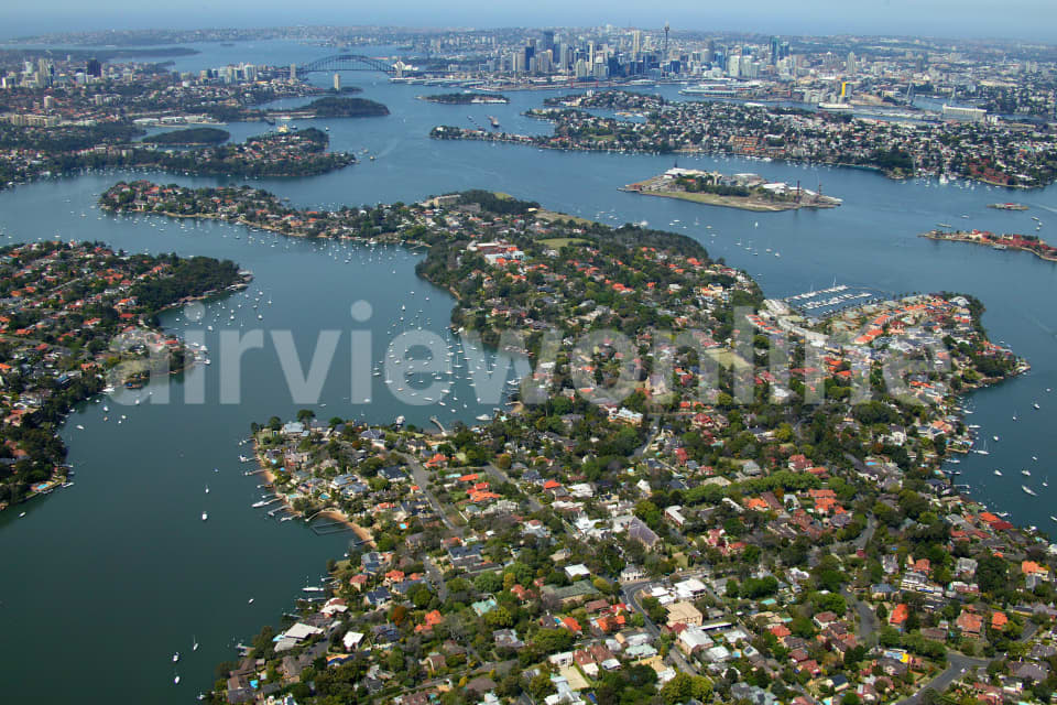Aerial Image of Hunters Hill to CBD