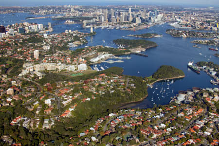 Aerial Image of GREENWICH LOOKING TO CBD