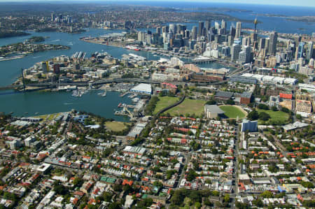 Aerial Image of GLEBE TO SYDNEY CBD.