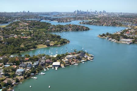 Aerial Image of GLADESVILLE TO SYDNEY\'S CBD.