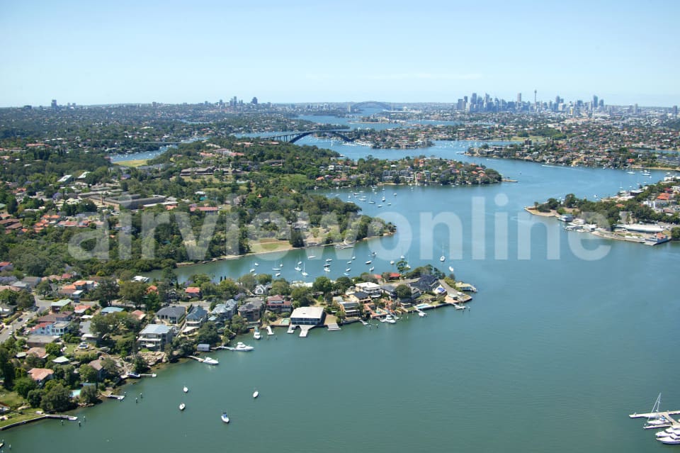 Aerial Image of Gladesville to Sydney Harbour Bridge