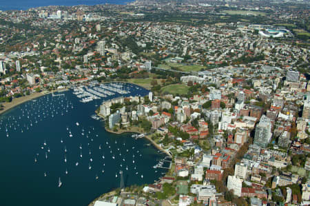 Aerial Image of ELIZABETH BAY AND RUSHCUTTERS BAY