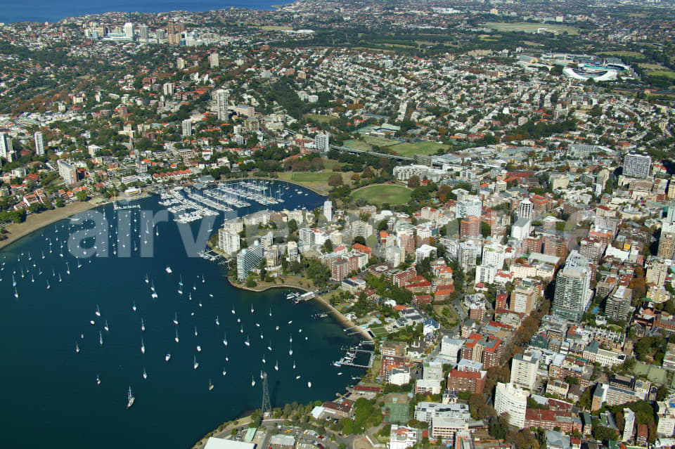 Aerial Image of Elizabeth Bay and Rushcutters Bay