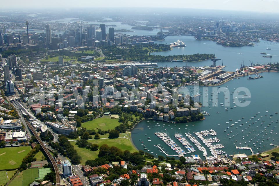 Aerial Image of Darling Point to Sydney CBD