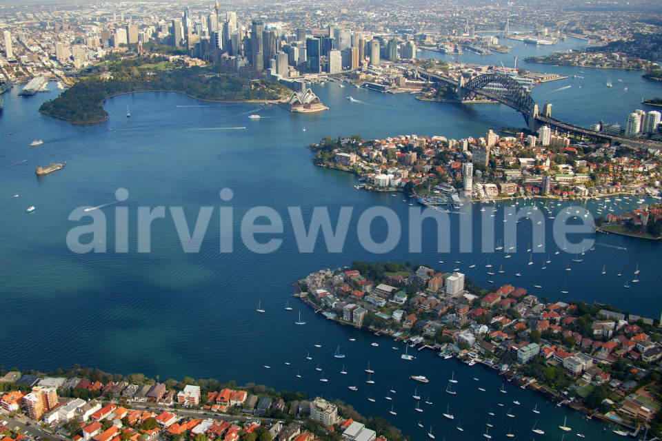 Aerial Image of Cremorne Point to Sydney\'s CBD