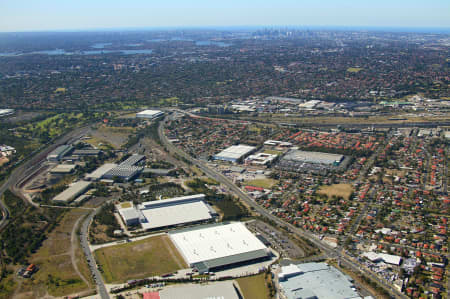 Aerial Image of CHULLORA AND GREENACRE TO SYDNEY\'S CBD.