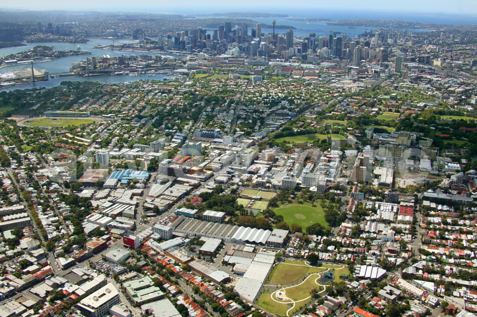 Aerial Image of Camperdown to the City