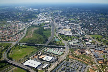 Aerial Image of CAMPBELLTOWN LOOKING NORTH EAST.