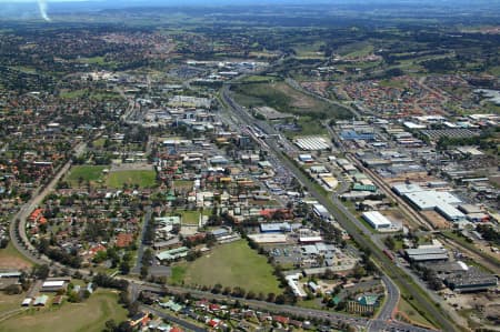 Aerial Image of CAMPBELLTOWN LOOKING SOUTH WEST.
