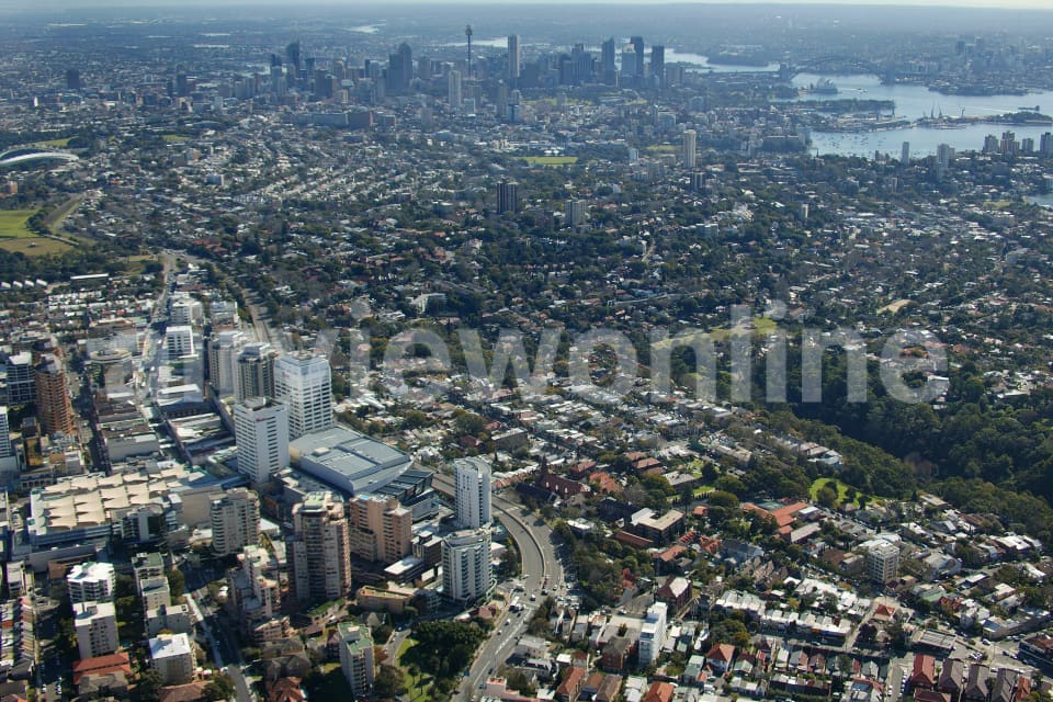 Aerial Image of Bondi Junction to Sydney City