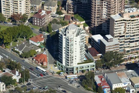 Aerial Image of OXFORD STREET AND BONDI ROAD IN BONDI JUNCTION.