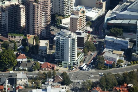 Aerial Image of INTERSECTION OF BONDI ROAD AND OXFORD STREET IN BONDI JUNCTION.